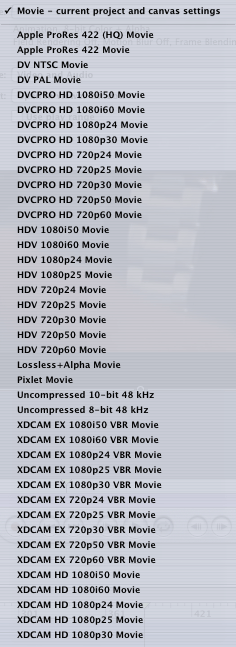 Motion Output Options