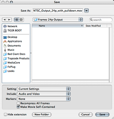 QUICKTIME Save