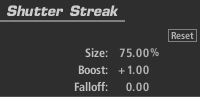Shutter Streak Controls