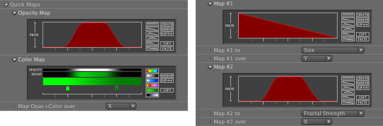 Quick Map Settings controls