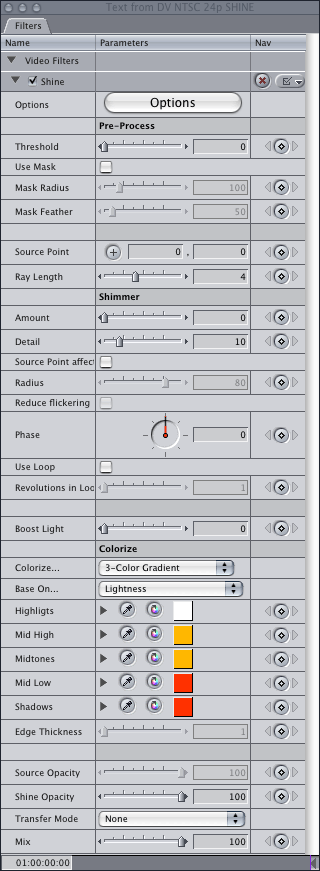 Shine Filter UI