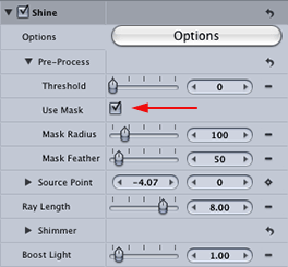 Motion mask option
